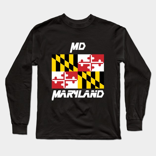 Maryland MD Long Sleeve T-Shirt by Edy